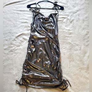 Small Metallic Silver Cocktail Dress